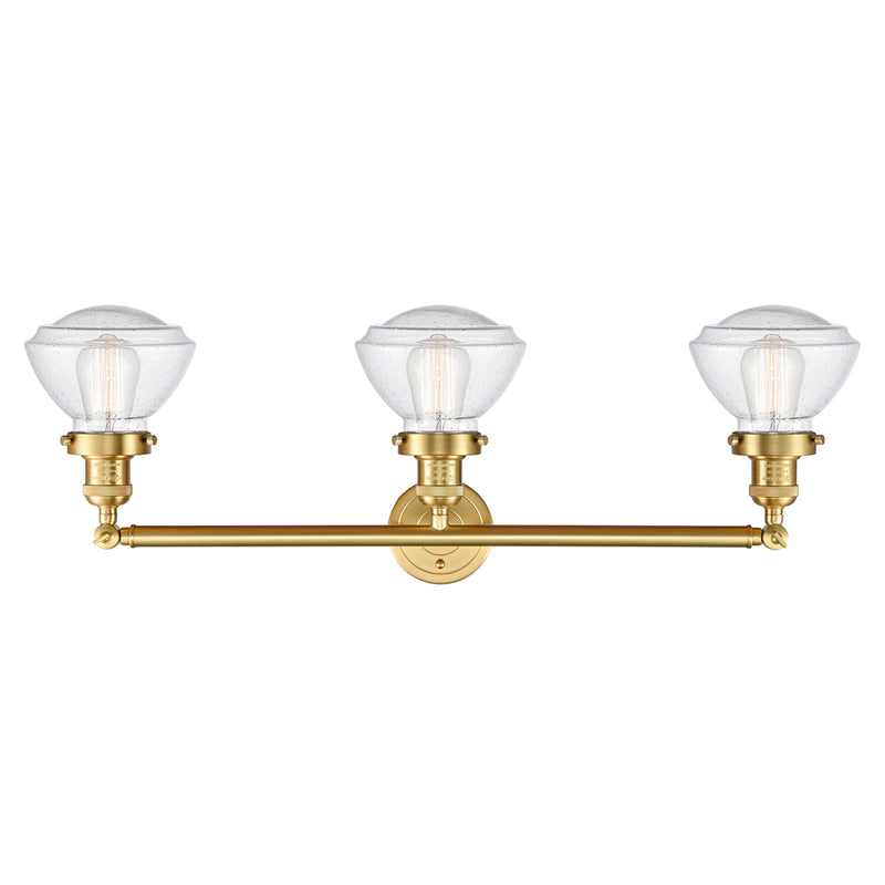 Innovations Lighting Olean 3 Light Bath Vanity Light Part Of The Franklin Restoration Collection 205-SG-G324-LED