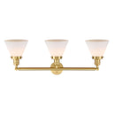 Innovations Lighting Large Cone 3 Light Bath Vanity Light Part Of The Franklin Restoration Collection 205-SG-G41-LED