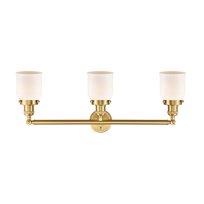 Innovations Lighting Small Bell 3 Light Bath Vanity Light Part Of The Franklin Restoration Collection 205-SG-G51-LED