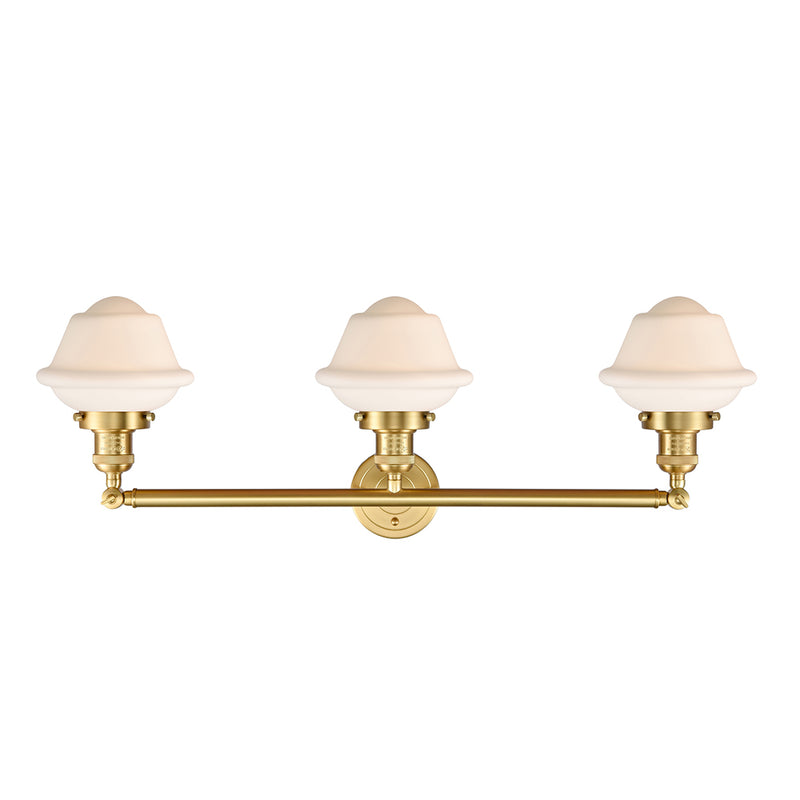 Innovations Lighting Small Oxford 3 Light Bath Vanity Light Part Of The Franklin Restoration Collection 205-SG-G531-LED