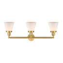 Innovations Lighting Small Cone 3 Light Bath Vanity Light Part Of The Franklin Restoration Collection 205-SG-G61-LED