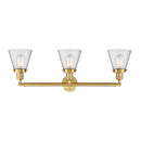 Innovations Lighting Small Cone 3 Light Bath Vanity Light Part Of The Franklin Restoration Collection 205-SG-G64-LED