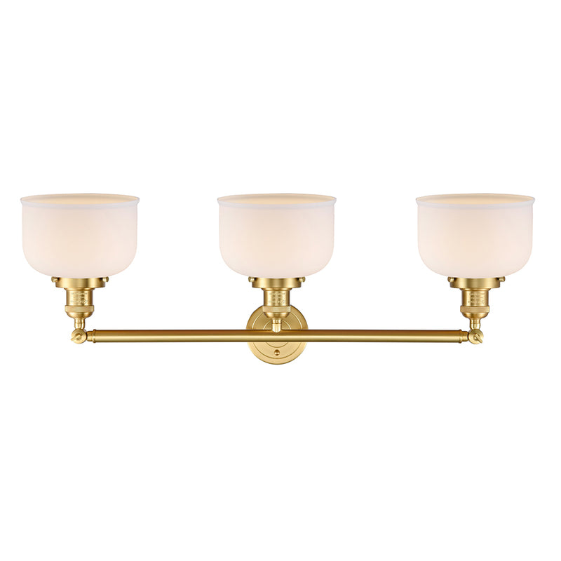 Innovations Lighting Large Bell 3 Light Bath Vanity Light Part Of The Franklin Restoration Collection 205-SG-G71