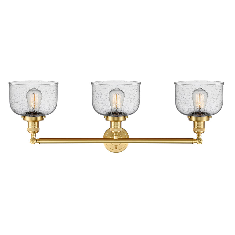 Innovations Lighting Large Bell 3 Light Bath Vanity Light Part Of The Franklin Restoration Collection 205-SG-G74