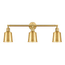 Addison Bath Vanity Light shown in the Satin Gold finish with a Satin Gold shade