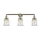 Canton Bath Vanity Light shown in the Brushed Satin Nickel finish with a Seedy shade