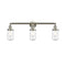 Dover Bath Vanity Light shown in the Brushed Satin Nickel finish with a Seedy shade