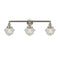 Oxford Bath Vanity Light shown in the Brushed Satin Nickel finish with a Seedy shade