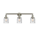 Bell Bath Vanity Light shown in the Brushed Satin Nickel finish with a Seedy shade