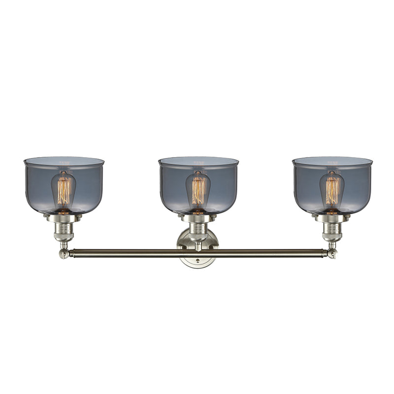 Innovations Lighting Large Bell 3 Light Bath Vanity Light Part Of The Franklin Restoration Collection 205-SN-G73-LED
