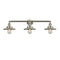 Railroad Bath Vanity Light shown in the Brushed Satin Nickel finish with a Brushed Satin Nickel shade