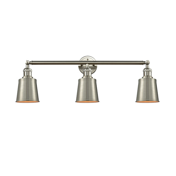 Addison Bath Vanity Light shown in the Brushed Satin Nickel finish with a Brushed Satin Nickel shade
