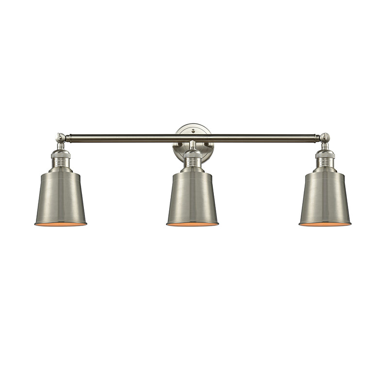 Addison Bath Vanity Light shown in the Brushed Satin Nickel finish with a Brushed Satin Nickel shade