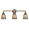 Chatham Bath Vanity Light shown in the Antique Copper finish with a Mercury shade