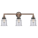 Canton Bath Vanity Light shown in the Antique Copper finish with a Seedy shade