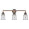 Canton Bath Vanity Light shown in the Antique Copper finish with a Seedy shade