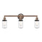 Dover Bath Vanity Light shown in the Antique Copper finish with a Seedy shade