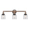 Bell Bath Vanity Light shown in the Antique Copper finish with a Clear shade