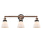 Cone Bath Vanity Light shown in the Antique Copper finish with a Matte White shade