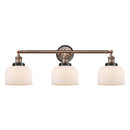 Bell Bath Vanity Light shown in the Antique Copper finish with a Matte White shade