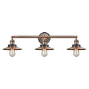 Railroad Bath Vanity Light shown in the Antique Copper finish with a Antique Copper shade