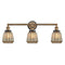 Chatham Bath Vanity Light shown in the Brushed Brass finish with a Mercury shade