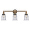 Canton Bath Vanity Light shown in the Brushed Brass finish with a Seedy shade