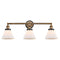Cone Bath Vanity Light shown in the Brushed Brass finish with a Matte White shade