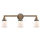 Bell Bath Vanity Light shown in the Brushed Brass finish with a Matte White shade