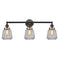 Chatham Bath Vanity Light shown in the Matte Black finish with a Clear shade