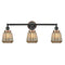 Chatham Bath Vanity Light shown in the Matte Black finish with a Mercury shade