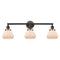 Fulton Bath Vanity Light shown in the Matte Black finish with a Matte White shade