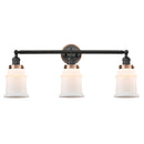Canton Bath Vanity Light shown in the Matte Black finish with a Matte White shade