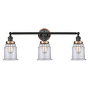 Canton Bath Vanity Light shown in the Matte Black finish with a Clear shade