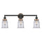 Canton Bath Vanity Light shown in the Matte Black finish with a Clear shade