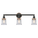 Canton Bath Vanity Light shown in the Matte Black finish with a Seedy shade