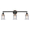 Canton Bath Vanity Light shown in the Matte Black finish with a Seedy shade