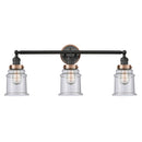 Canton Bath Vanity Light shown in the Matte Black finish with a Seedy shade