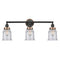 Canton Bath Vanity Light shown in the Matte Black finish with a Seedy shade