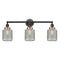 Stanton Bath Vanity Light shown in the Matte Black finish with a Clear Wire Mesh shade