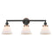 Cone Bath Vanity Light shown in the Matte Black finish with a Matte White shade