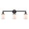 Bell Bath Vanity Light shown in the Matte Black finish with a Matte White shade