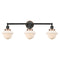 Oxford Bath Vanity Light shown in the Matte Black finish with a Matte White shade