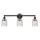 Bell Bath Vanity Light shown in the Matte Black finish with a Seedy shade