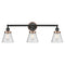 Cone Bath Vanity Light shown in the Matte Black finish with a Seedy shade