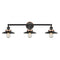 Railroad Bath Vanity Light shown in the Matte Black finish with a Matte Black shade