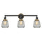 Chatham Bath Vanity Light shown in the Matte Black finish with a Clear shade