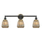 Chatham Bath Vanity Light shown in the Matte Black finish with a Mercury shade