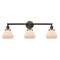 Fulton Bath Vanity Light shown in the Matte Black finish with a Matte White shade