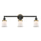Canton Bath Vanity Light shown in the Matte Black finish with a Matte White shade